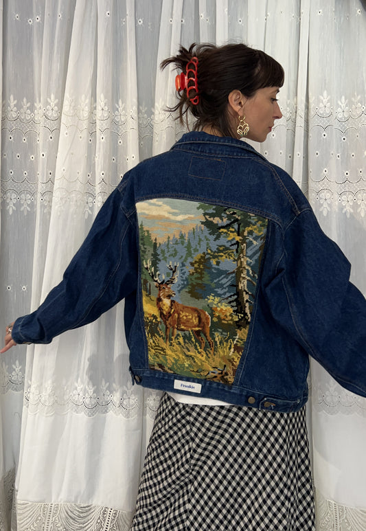 Upcycled jacket My Deer (M/L)