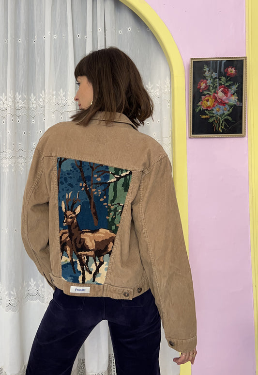 Upcycled jacket Oh Deer (S)