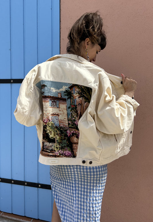 Upcycled jacket Secret Garden (L)