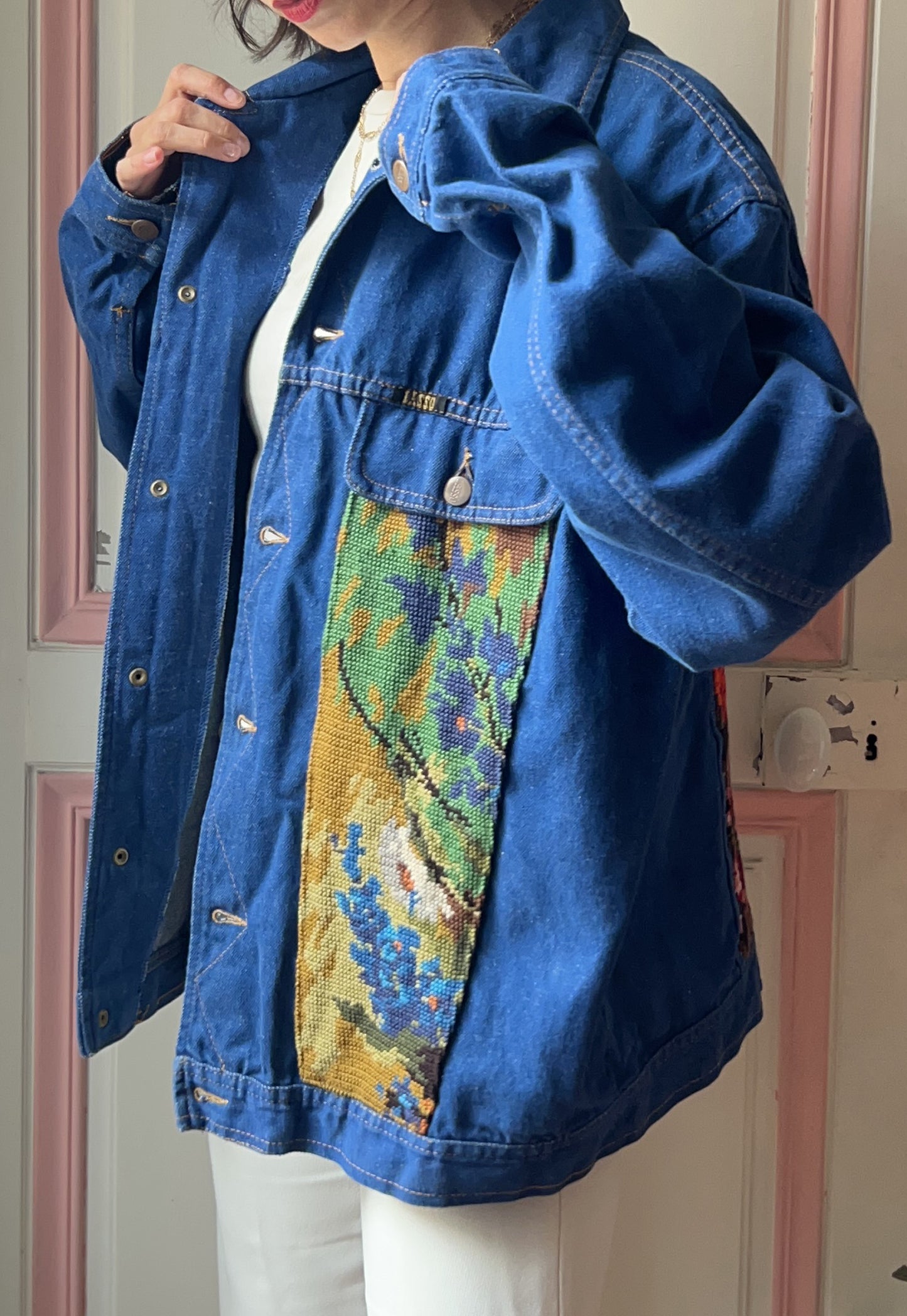 Upcycled jacket Sunflowers & Poppies (M/L)