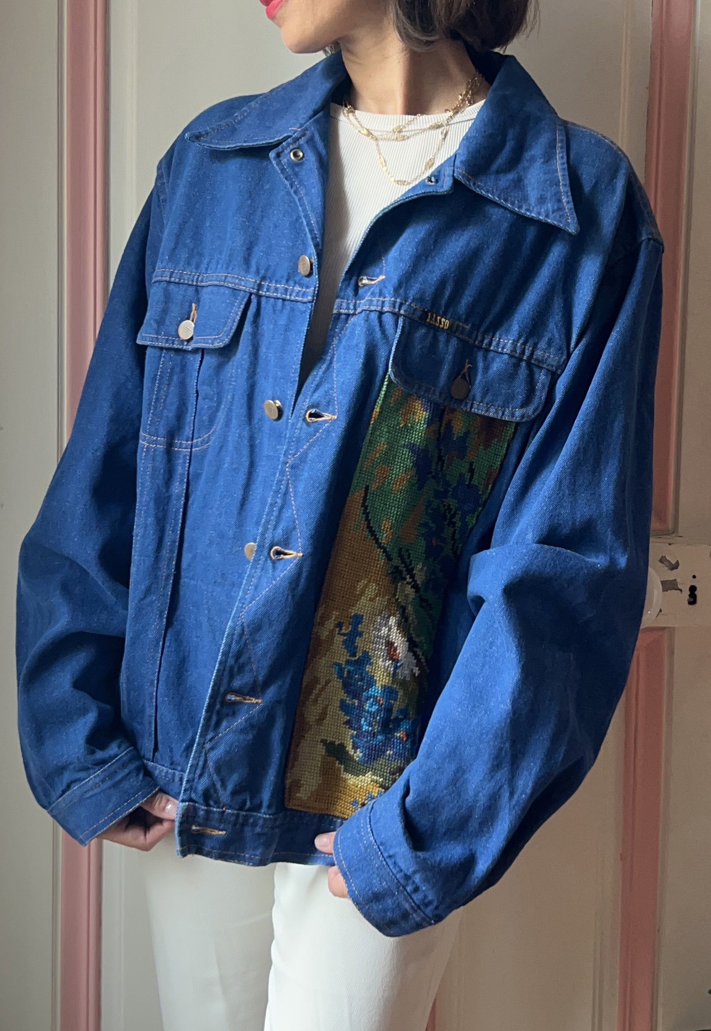 Upcycled jacket Sunflowers & Poppies (M/L)
