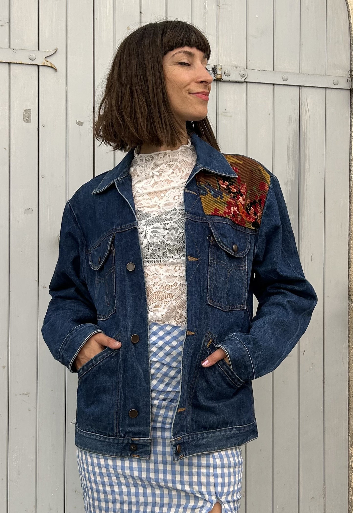 Upcycled jacket Champêtre (M/L)