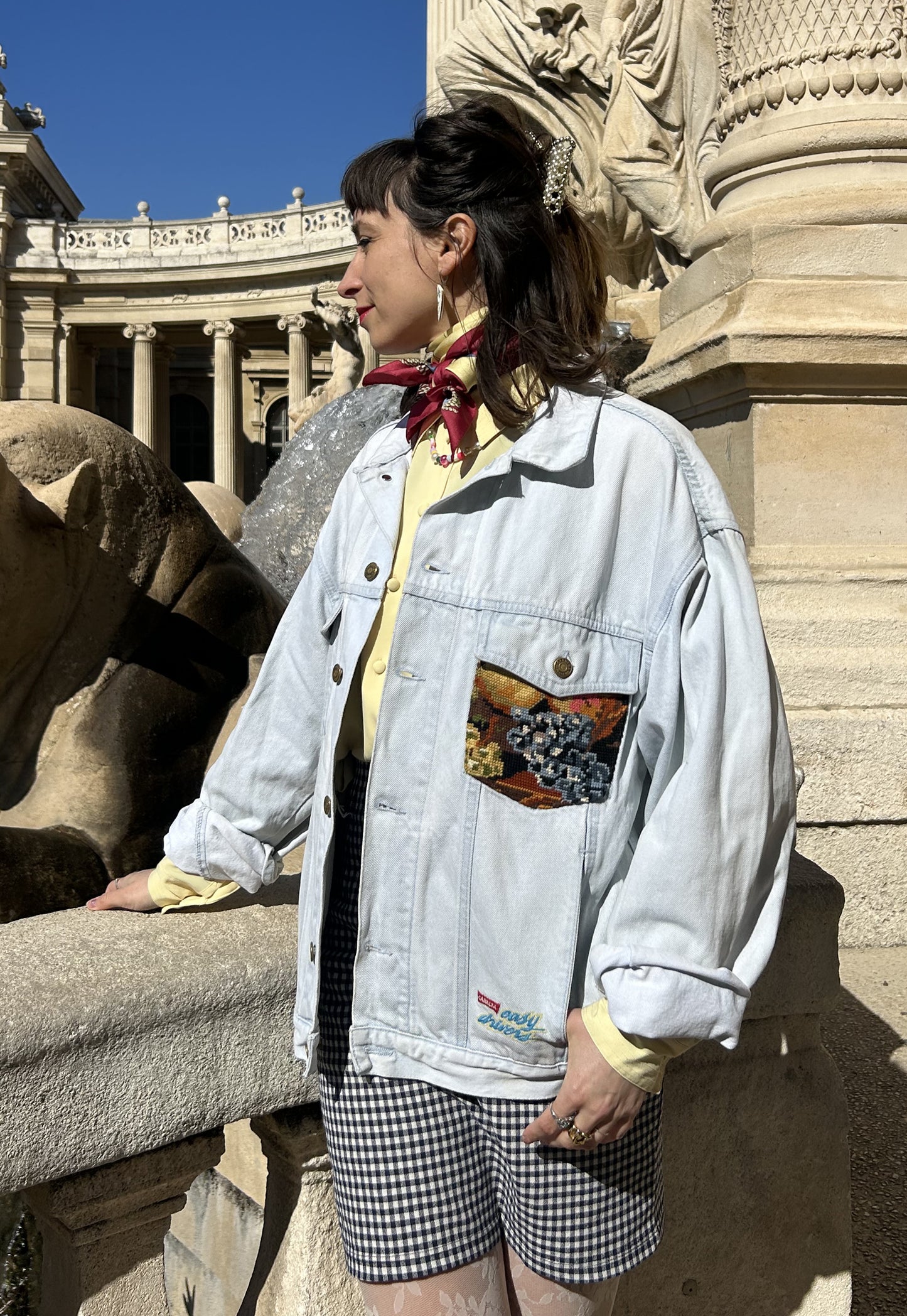 Upcycled jacket Tea Time (L)