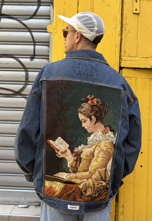 Upcycled jacket The Reader ( XXL)