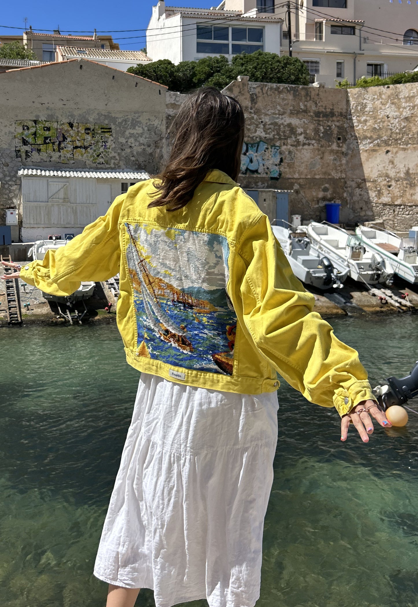 Upcycled jacket Voilier (L)