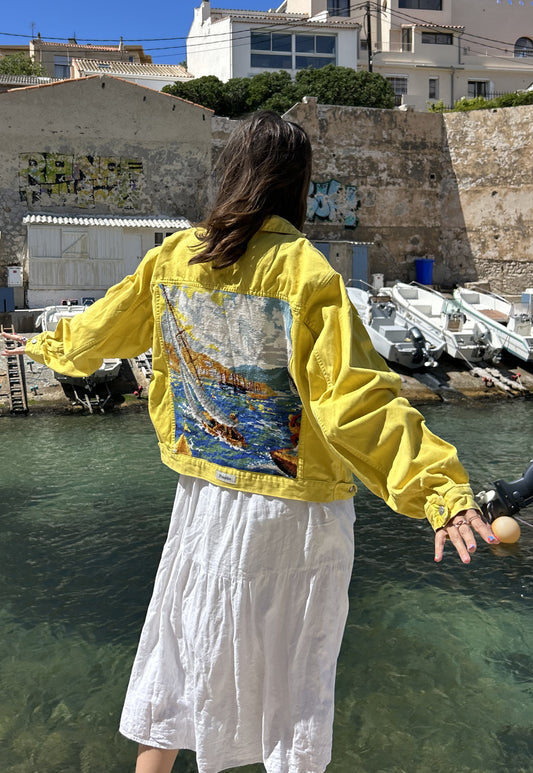 Upcycled jacket Voilier (L)