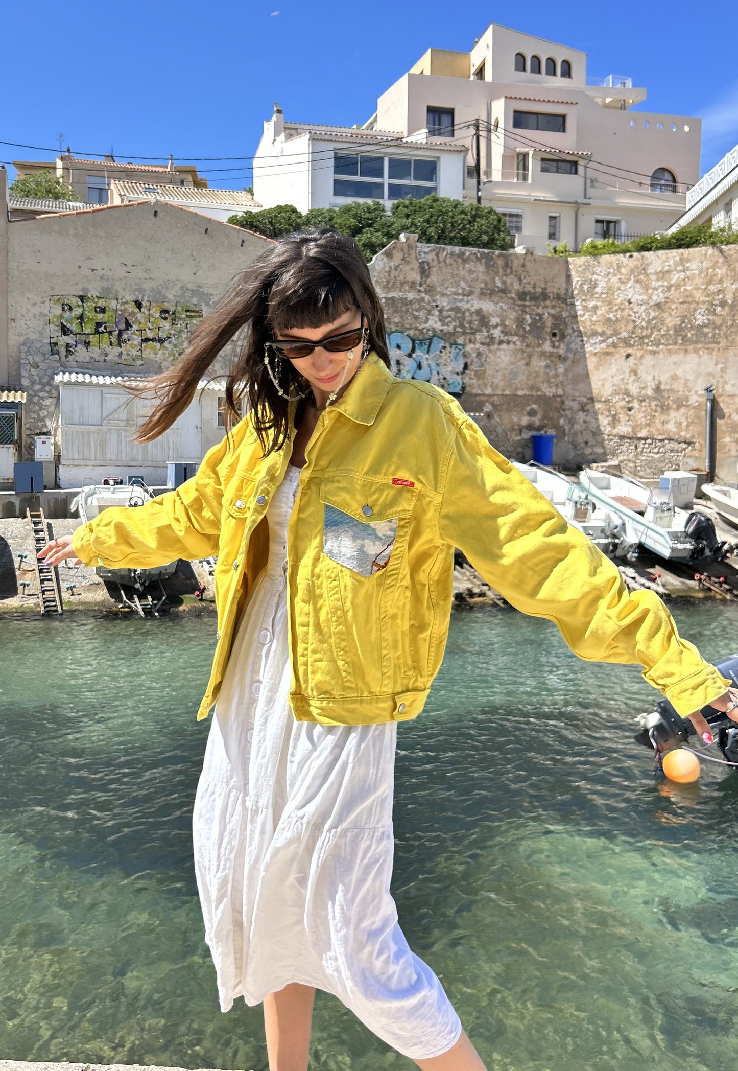 Upcycled jacket Voilier (L)