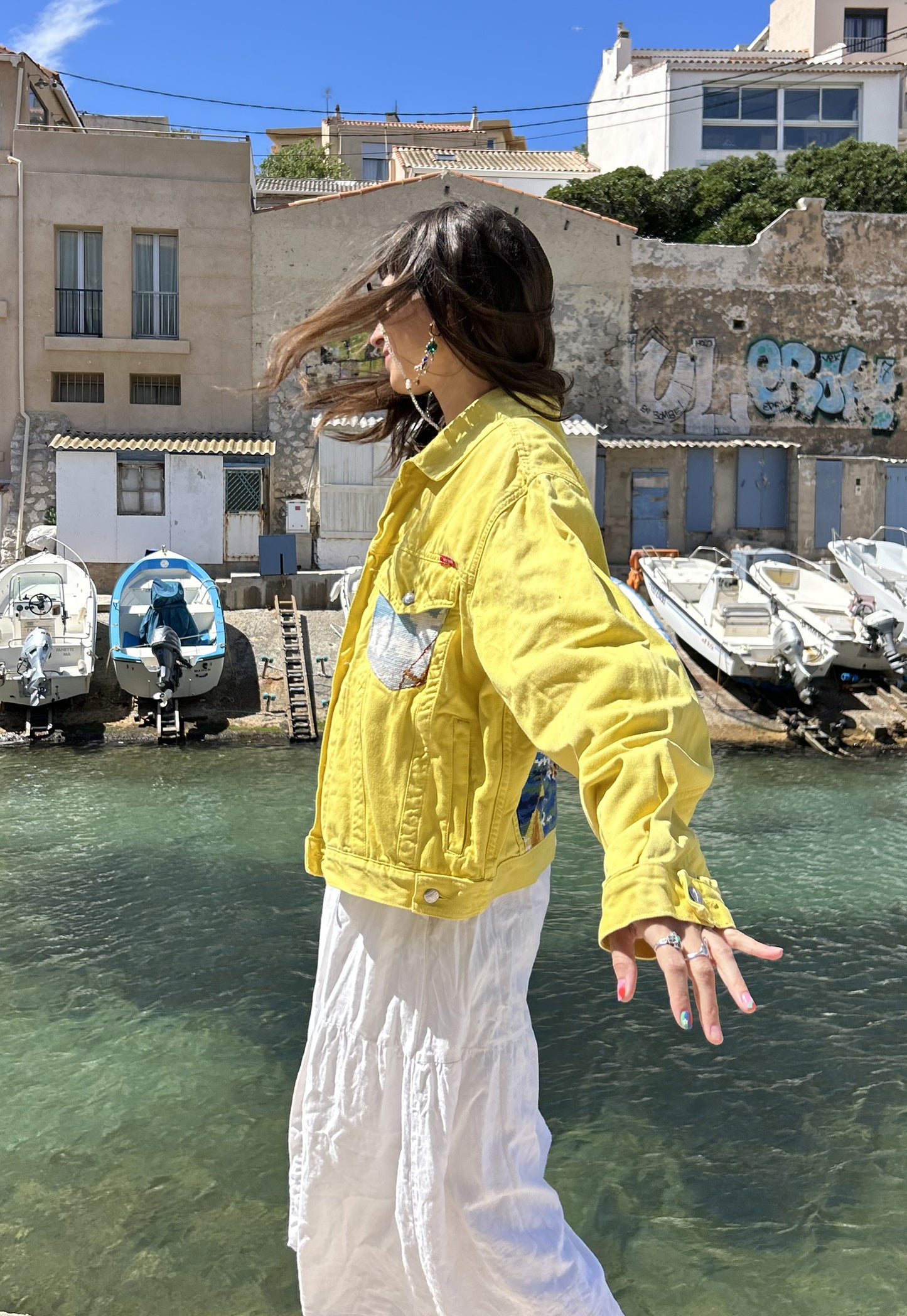 Upcycled jacket Voilier (L)
