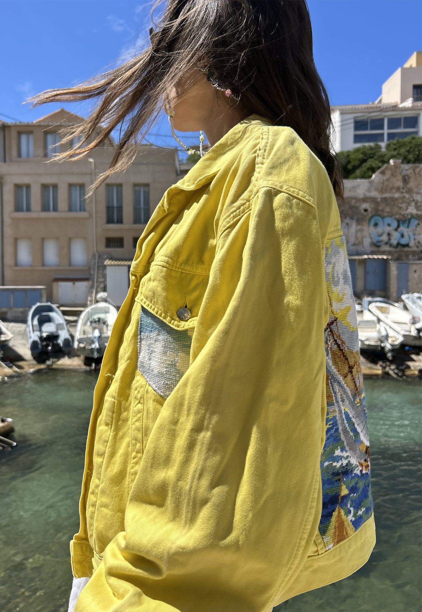 Upcycled jacket Voilier (L)