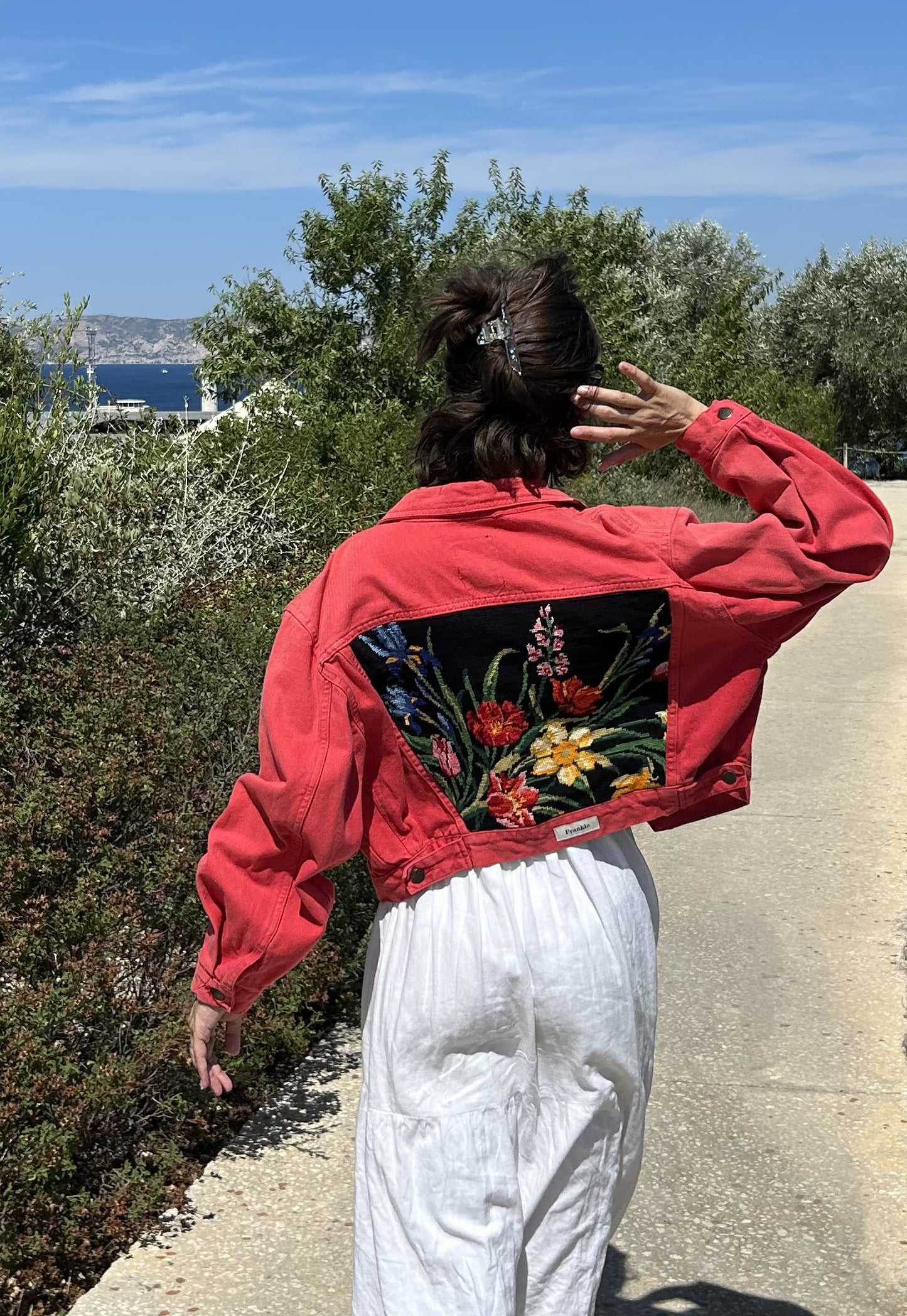 Upcycled jacket Wild bloom (S/M)