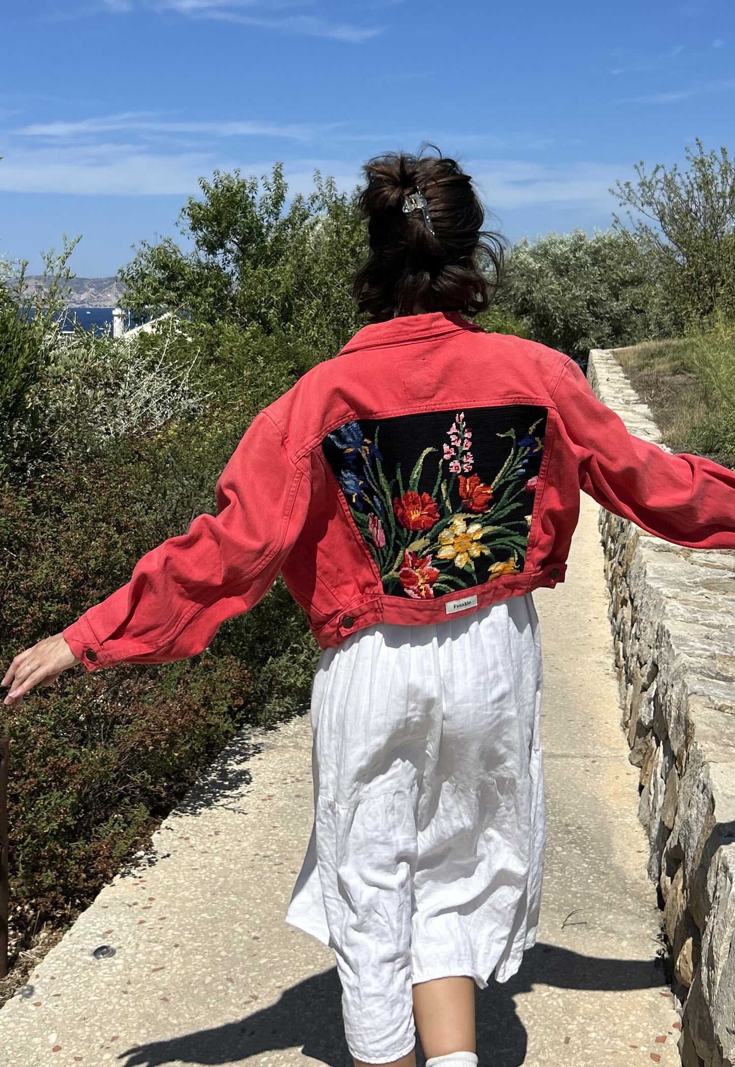 Upcycled jacket Wild bloom (S/M)