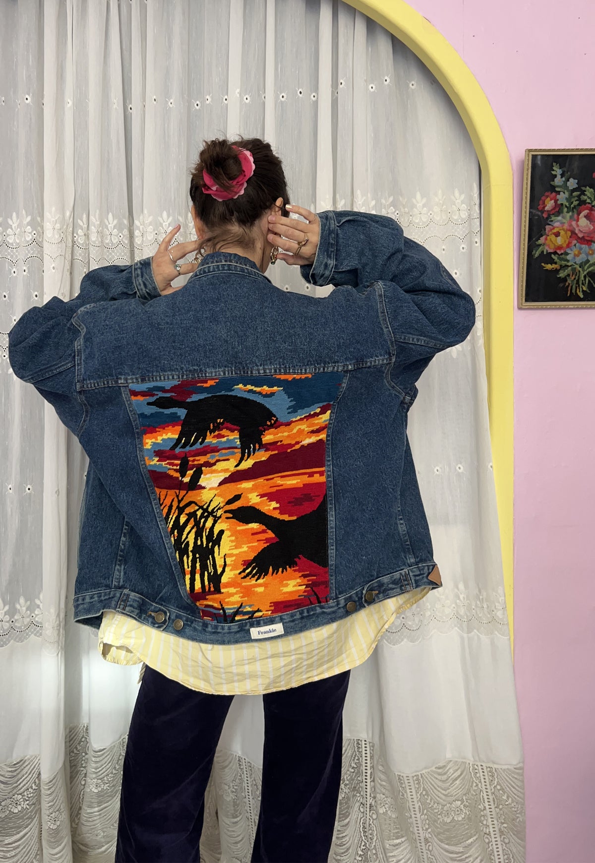 Upcycled jacket Wild Ducks (L/XL)