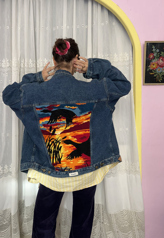 Upcycled jacket Wild Ducks (L/XL)