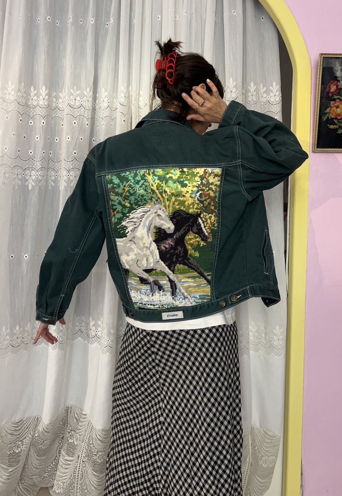 Upcycled jacket Wild Horses (M/L)