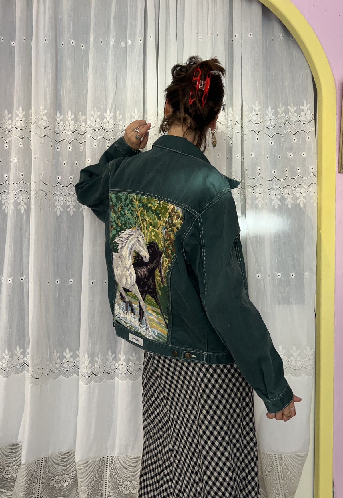 Upcycled jacket Wild Horses (M/L)