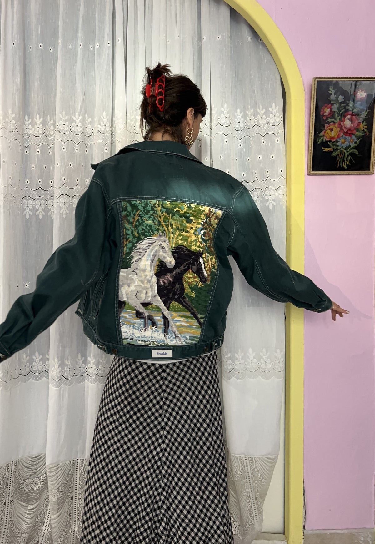 Upcycled jacket Wild Horses (M/L)