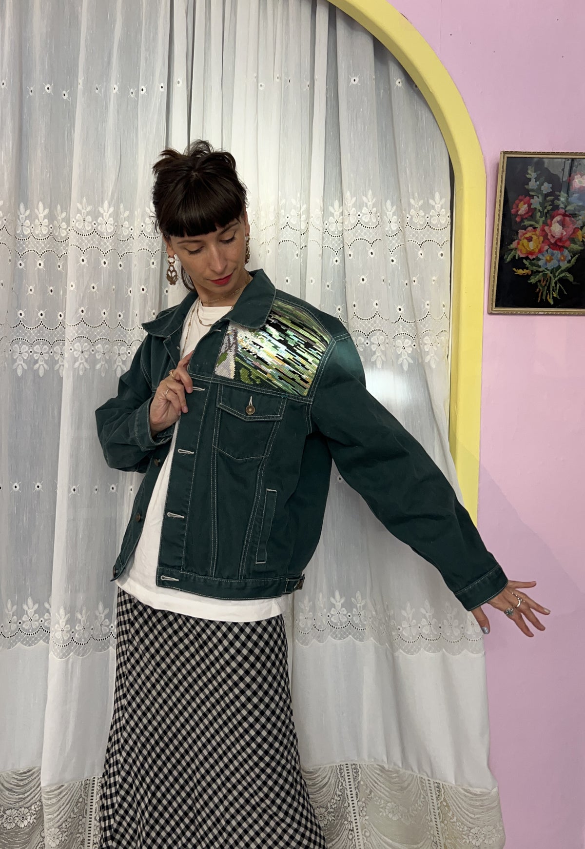 Upcycled jacket Wild Horses (M/L)