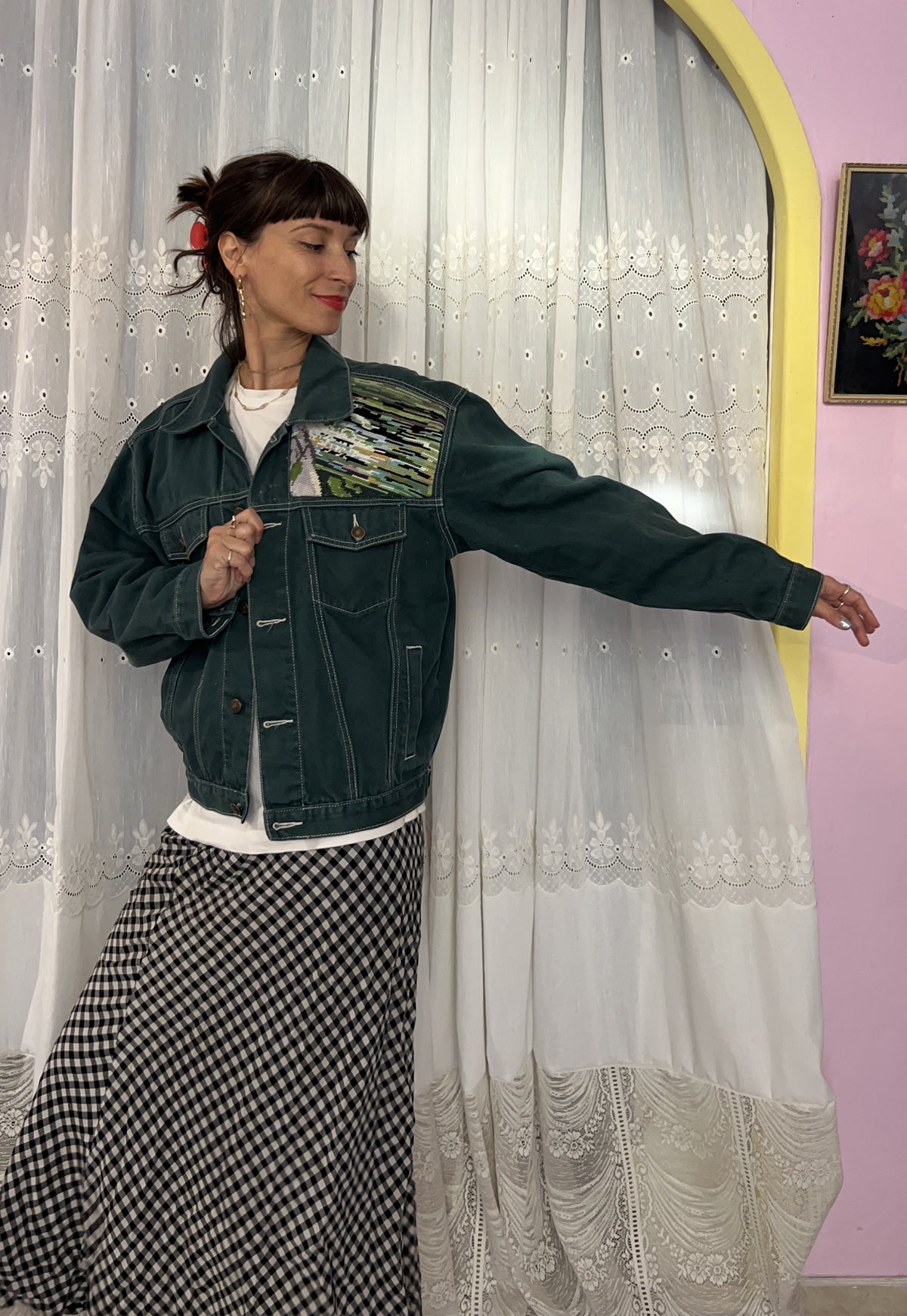 Upcycled jacket Wild Horses (M/L)