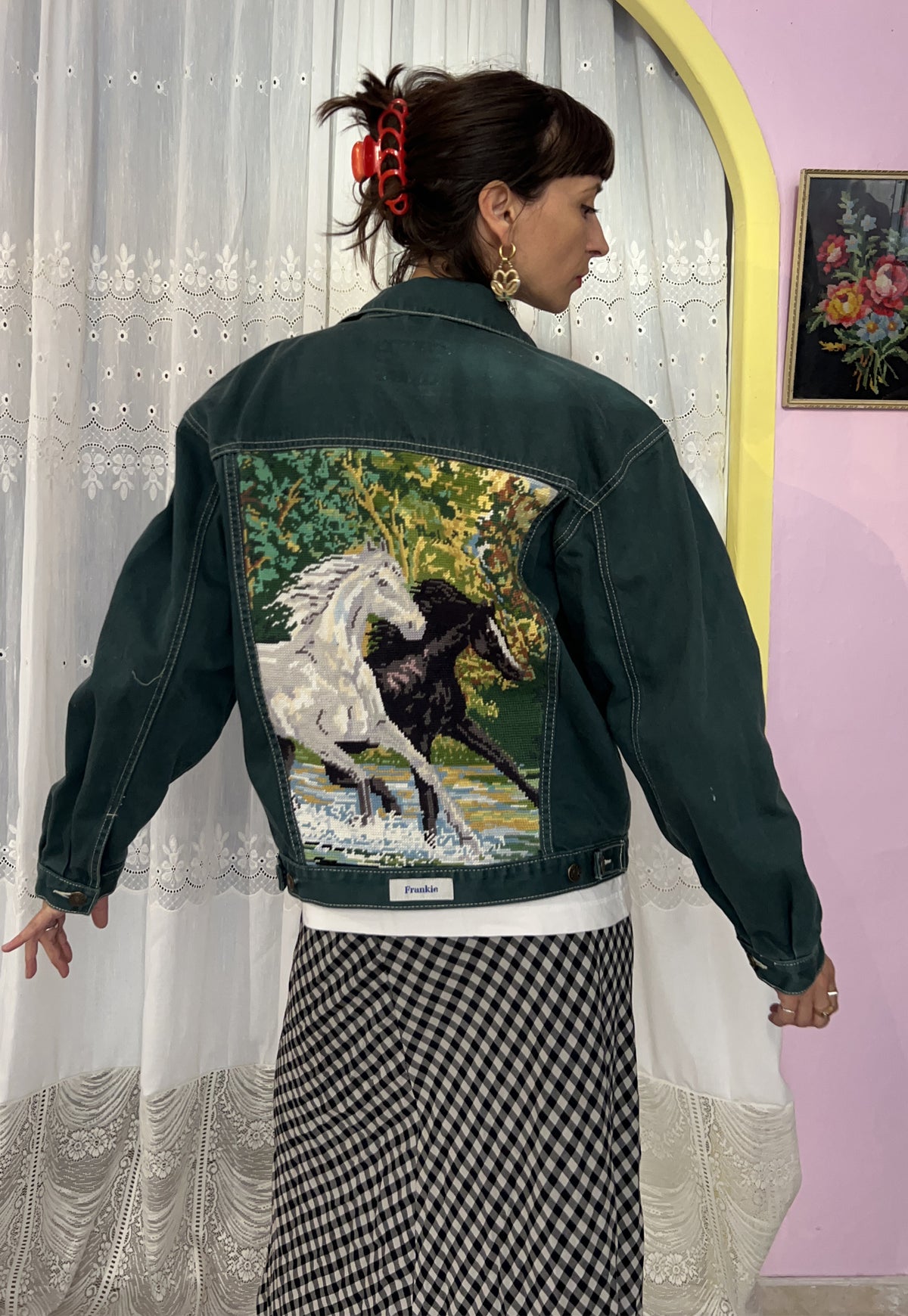 Upcycled jacket Wild Horses (M/L)