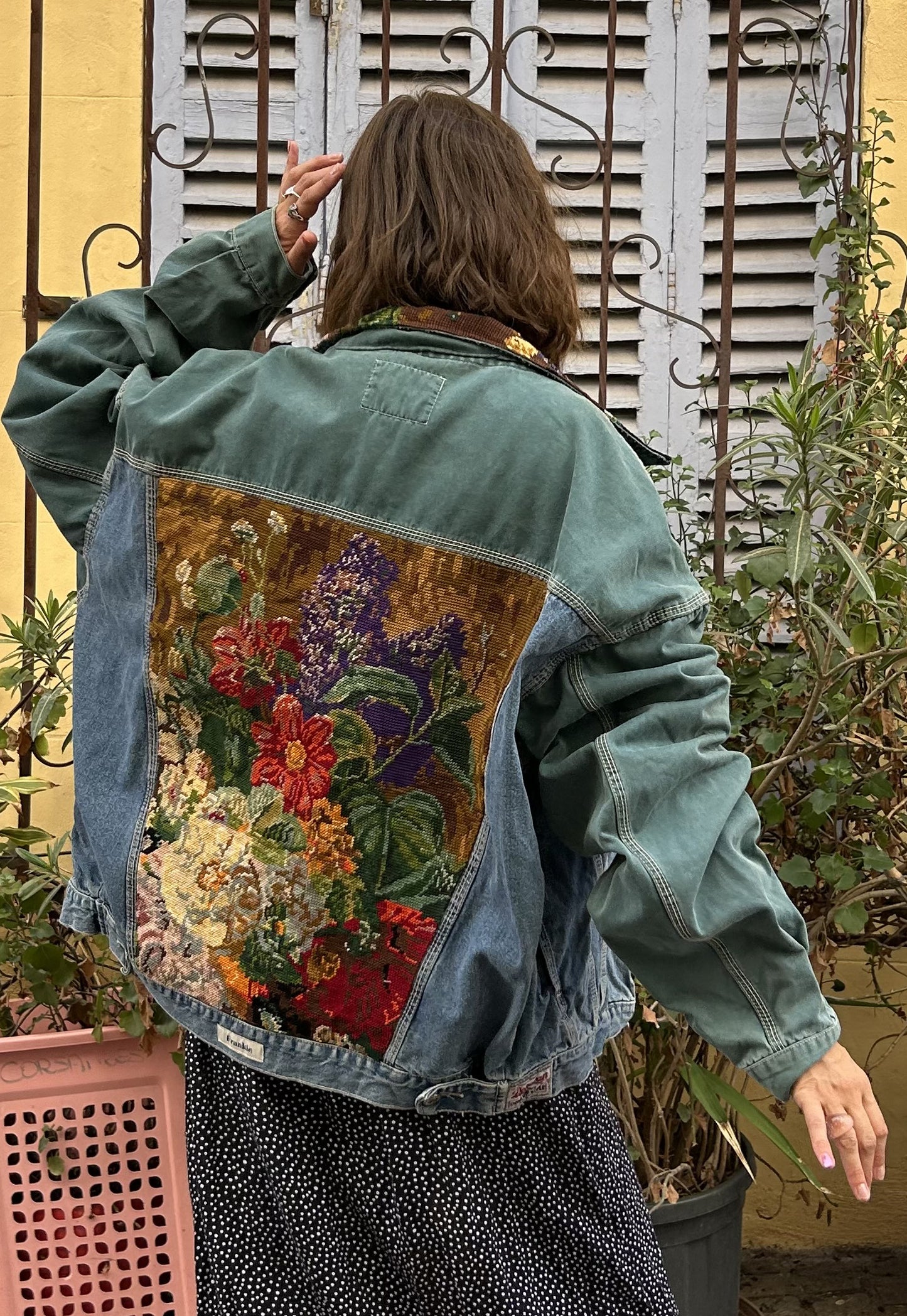 Upcycled jacket Wild bouquet (XL/XXL)