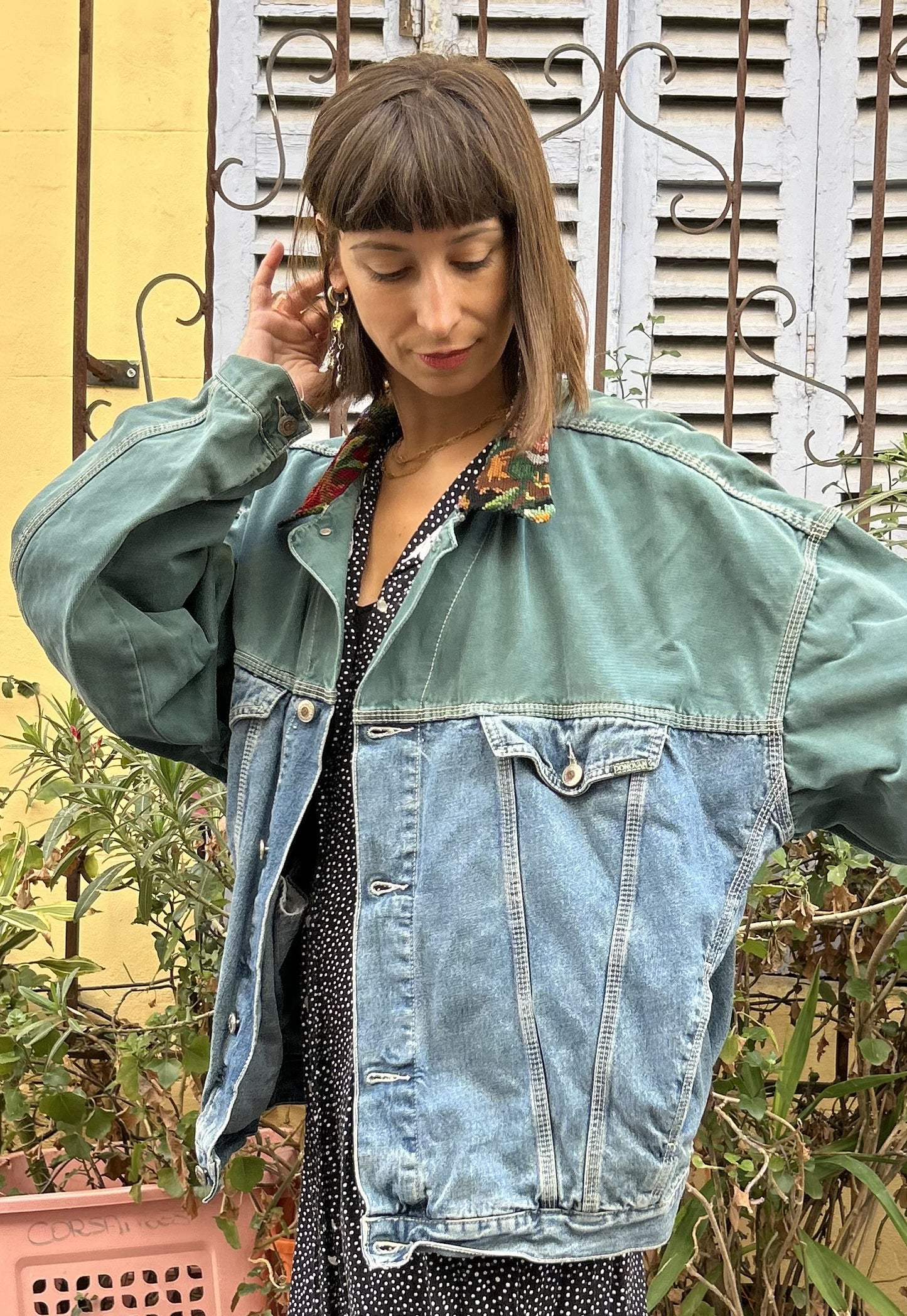 Upcycled jacket Wild bouquet (XL/XXL)