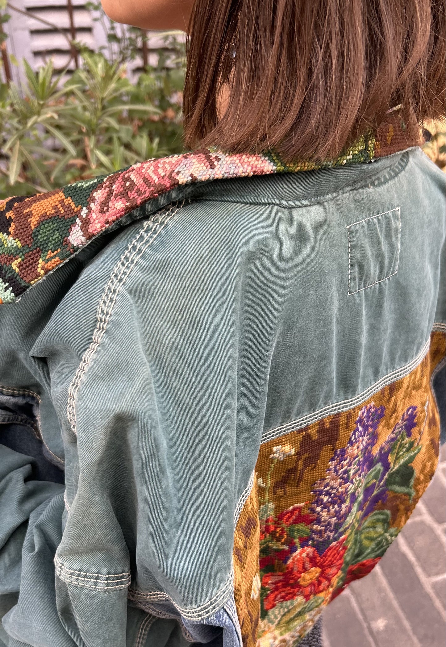 Upcycled jacket Wild bouquet (XL/XXL)