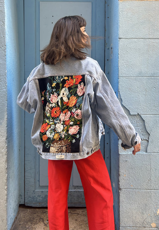 Upcycled jacket Majestic bouquet (XL)