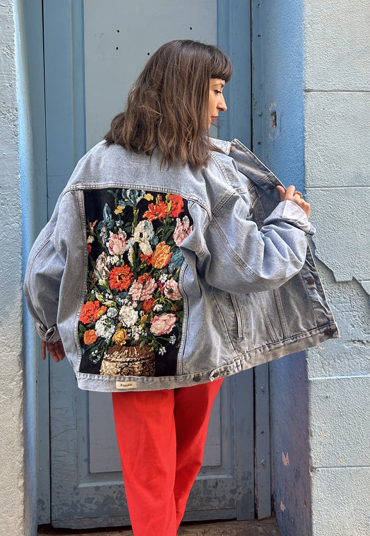 Upcycled jacket Majestic bouquet (XL)