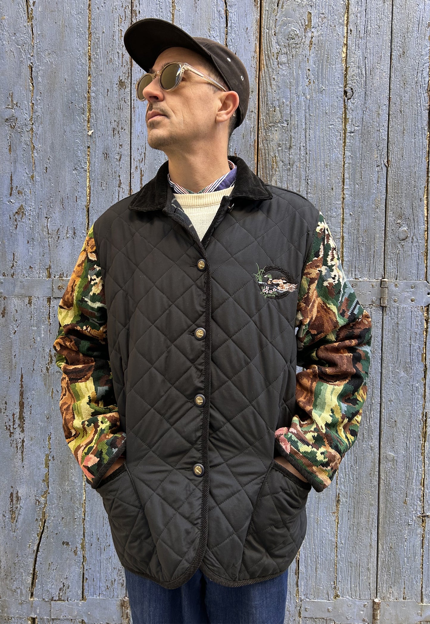 Upcycled Quilted Jacket (L)