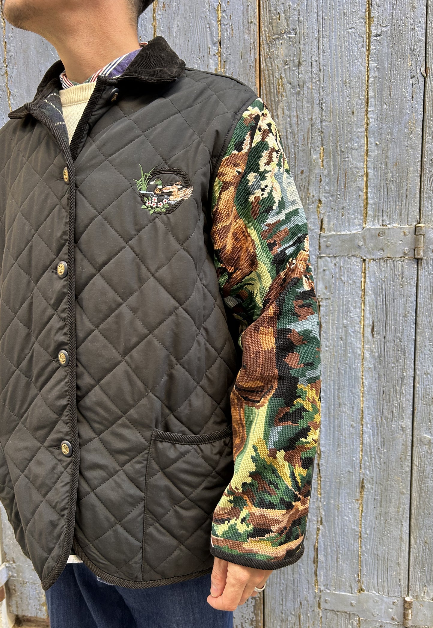Upcycled Quilted Jacket (L)