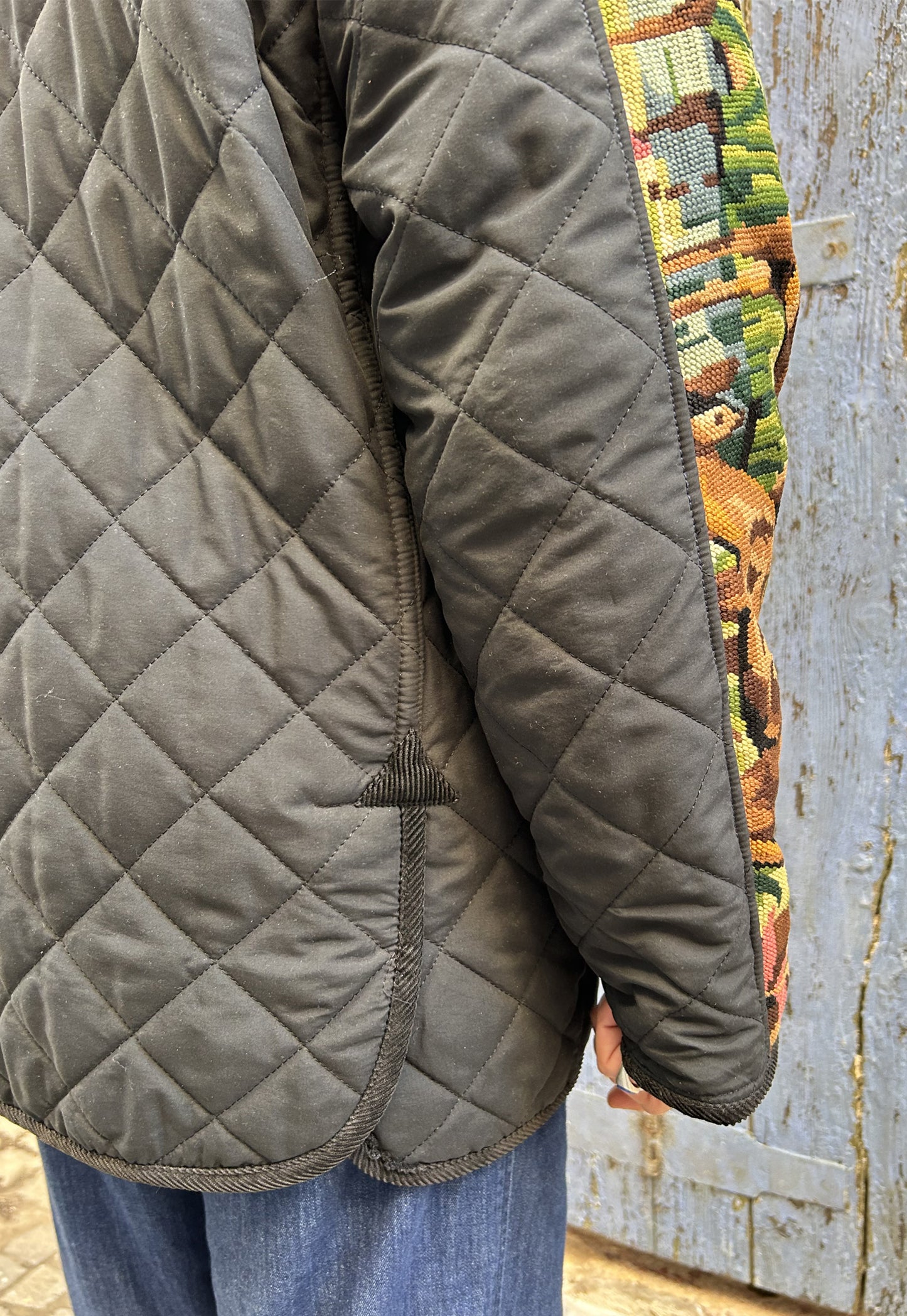 Upcycled Quilted Jacket (L)