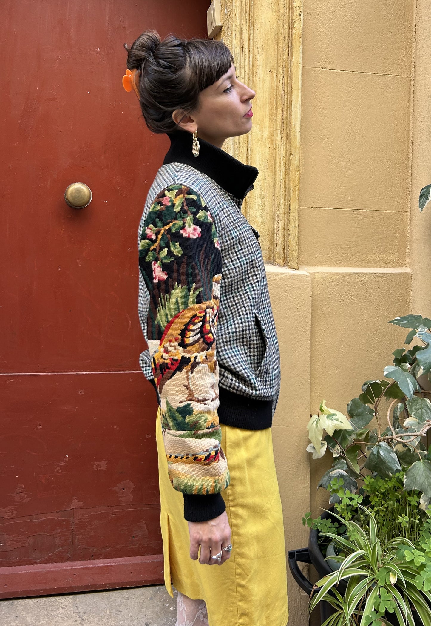 Upcycled  Jacket Wild Birds  (S)