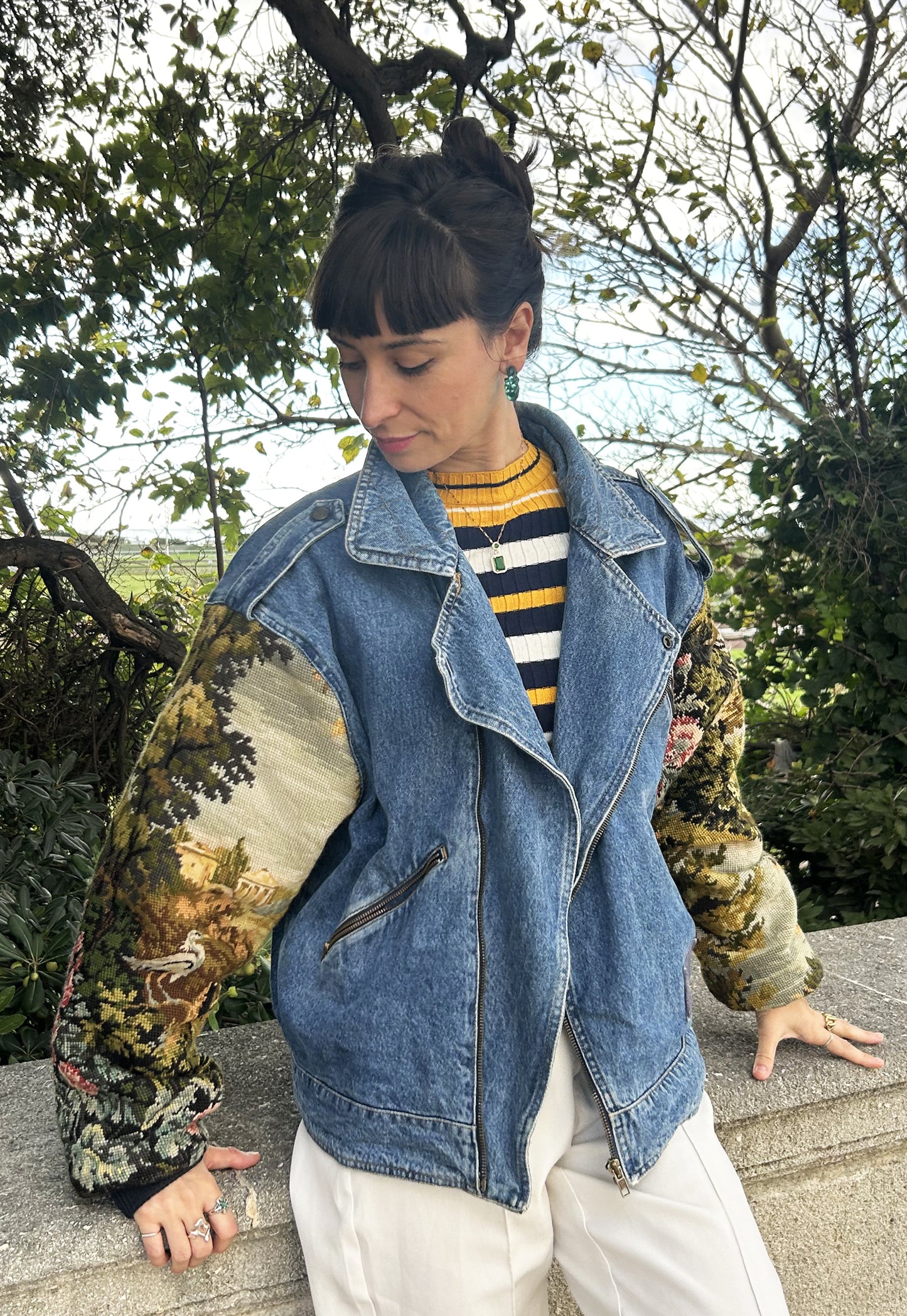 Upcycled Biker Jacket (M/L)