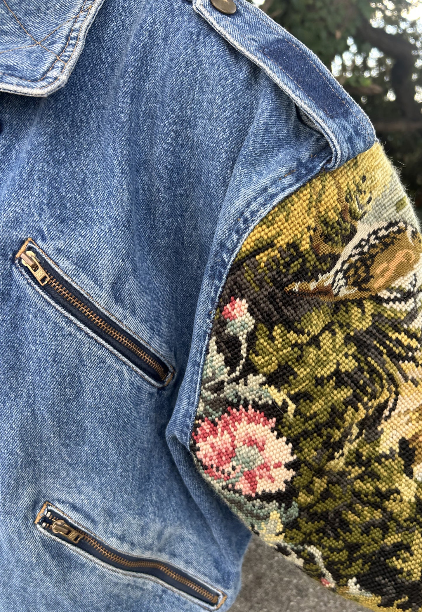 Upcycled Biker Jacket (M/L)