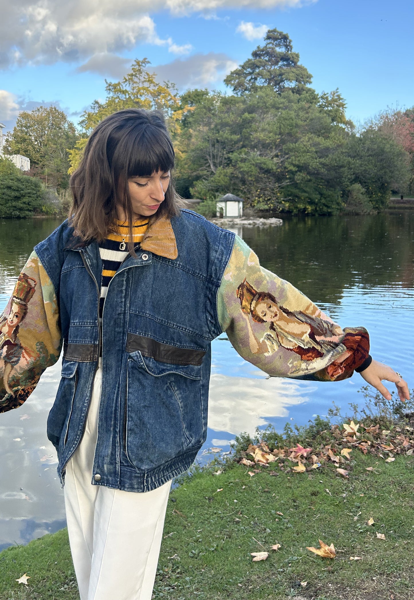 Upcycled denim jacket (XL)