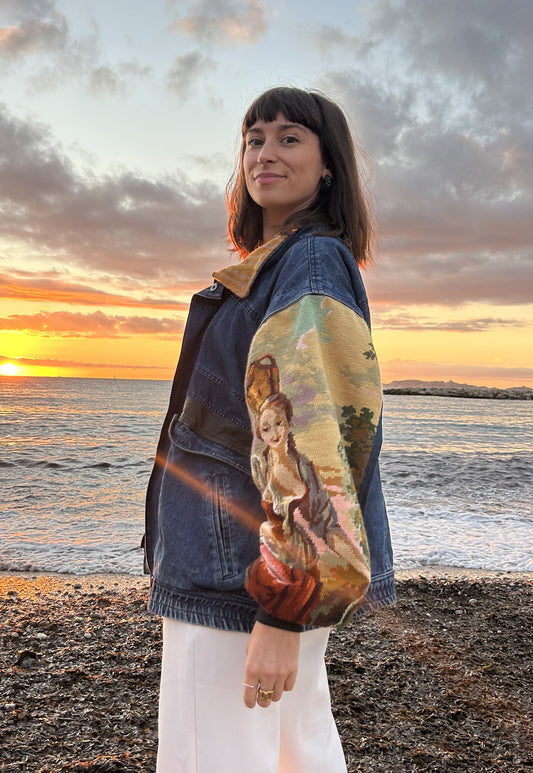 Upcycled denim jacket (XL)