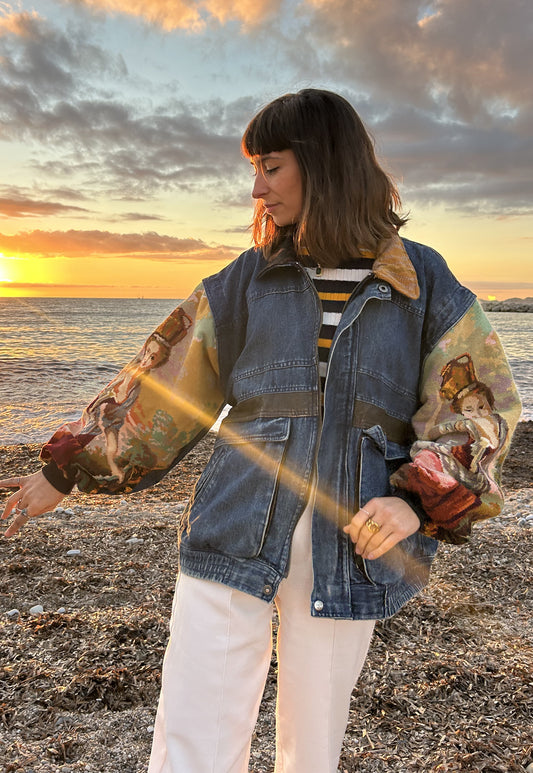 Upcycled denim jacket (XL)