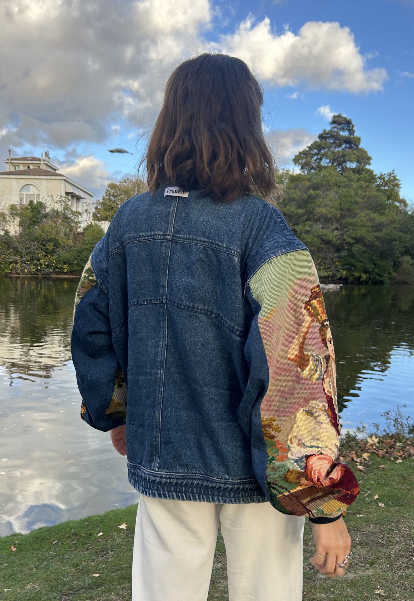 Upcycled denim jacket (XL)
