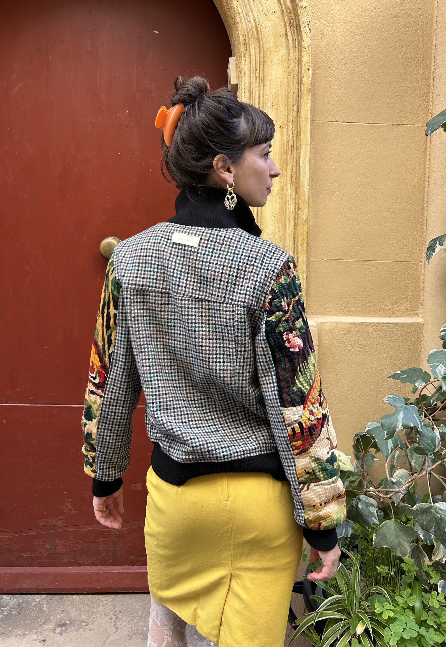 Upcycled  Jacket Wild Birds  (S)