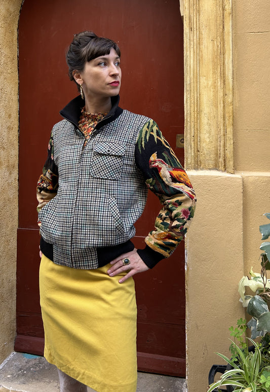 Upcycled  Jacket Wild Birds  (S)