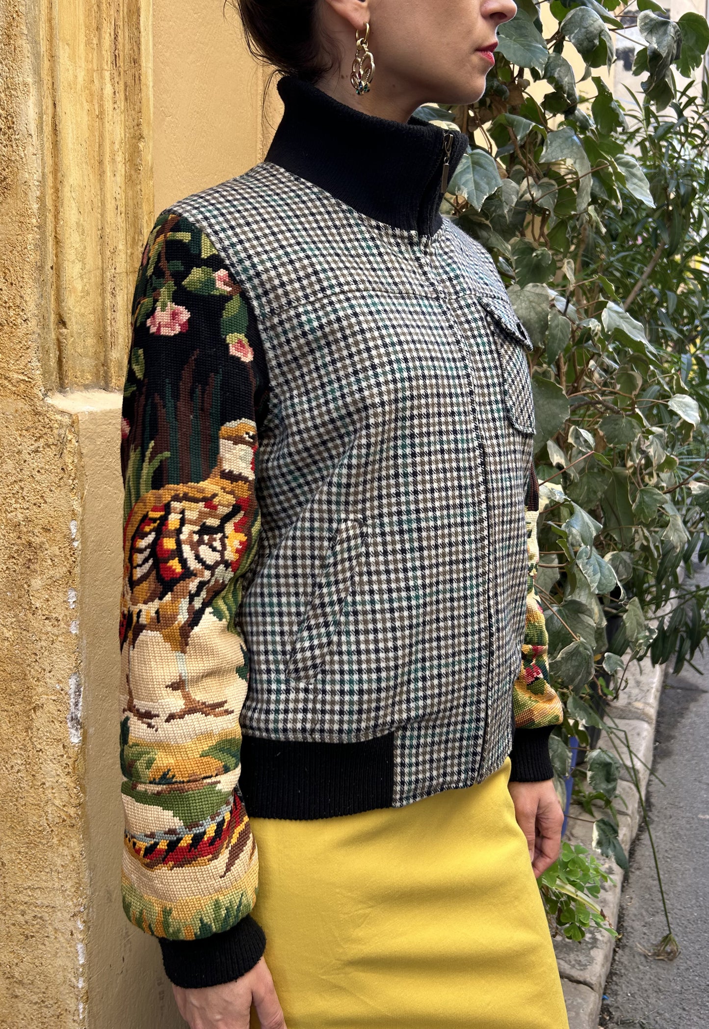 Upcycled  Jacket Wild Birds  (S)