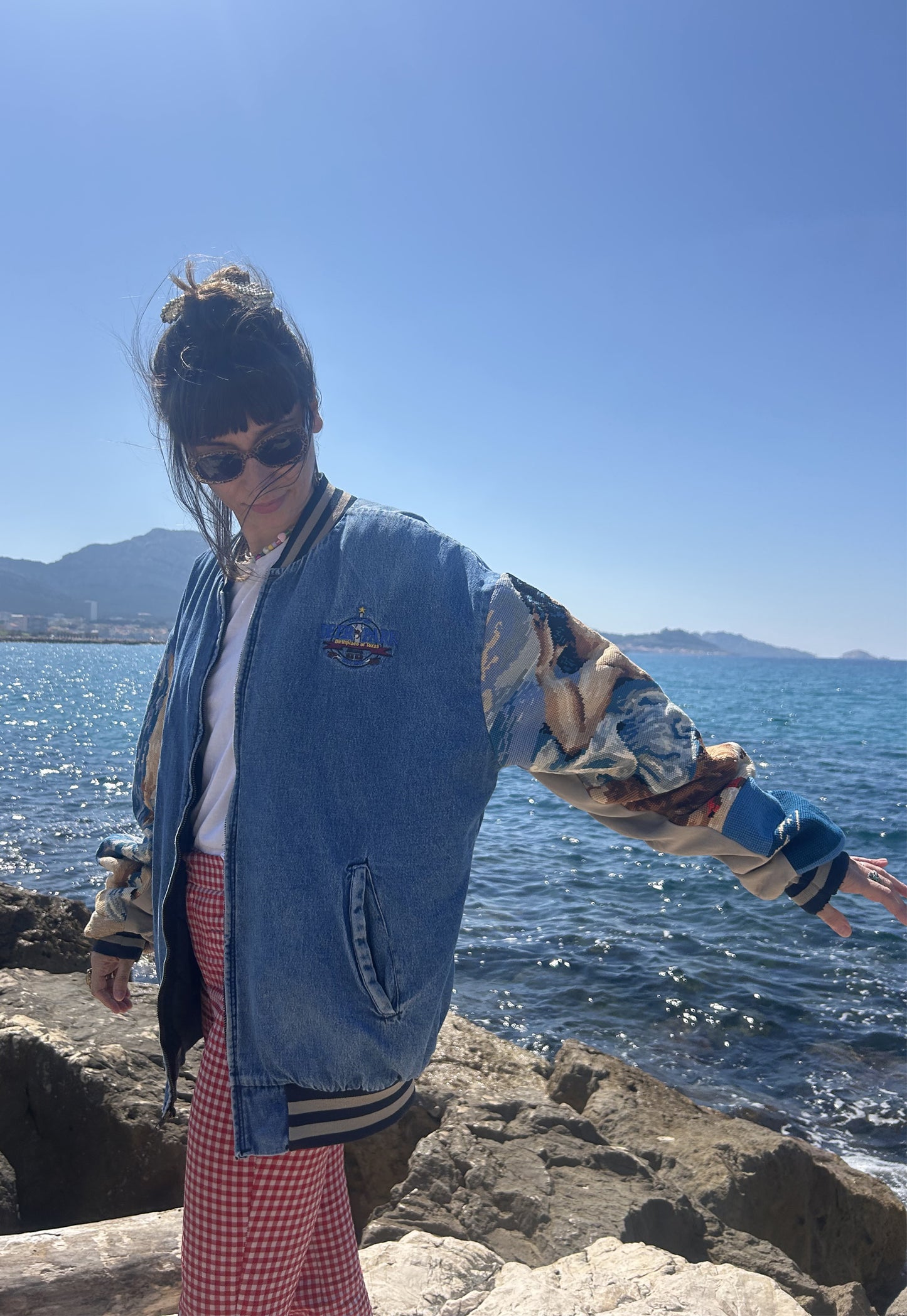 Upcycled Varsity Jacket Naïade  (L/XL)