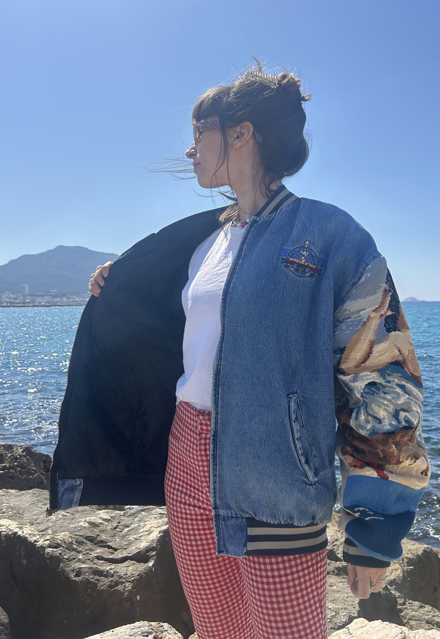Upcycled Varsity Jacket Naïade  (L/XL)