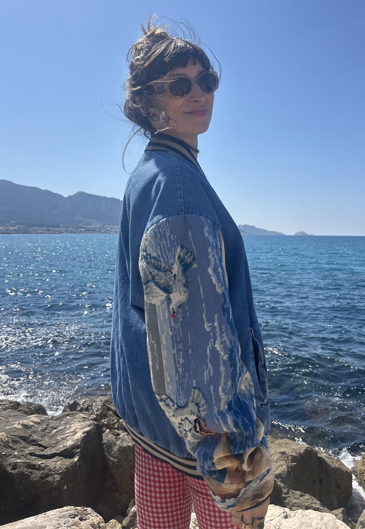Upcycled Varsity Jacket Naïade  (L/XL)